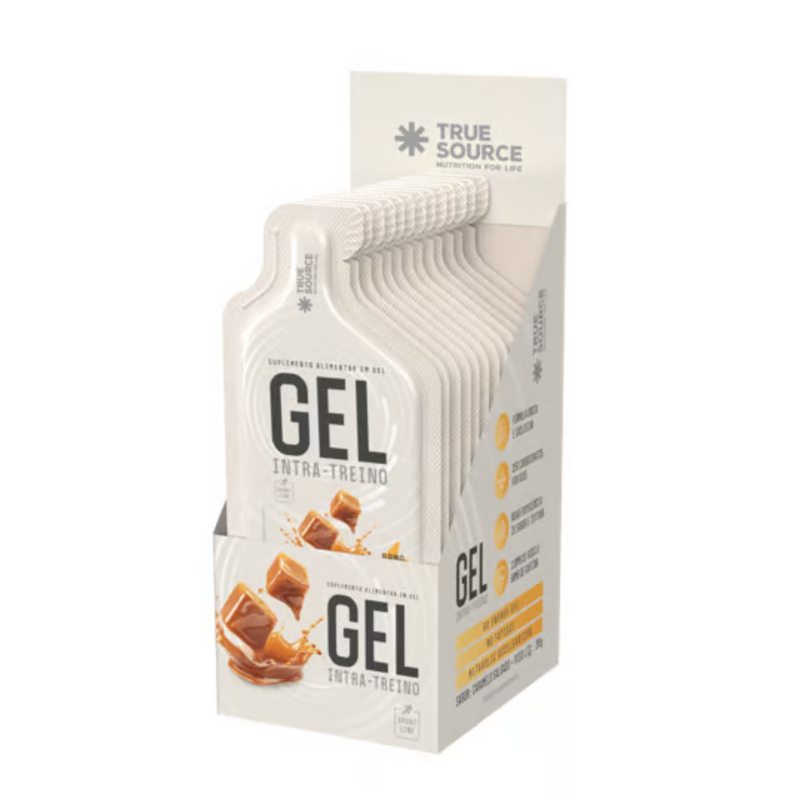 Display Gel Intra-treino Sport Line Caramelo Salgado 35g True Source com 10 saches