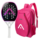 Raquete Beach Tennis Skagen 3K Branca e Rosa Alma Genius + MOCHILA ALMA OU KIT UPGRADE