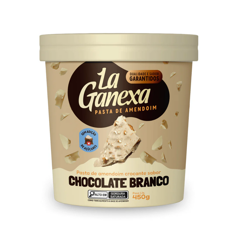 COMBO PASTA DE AMENDOIM LA GANEXA CHOCOLATE BRANCO/PISTACHE/LEITNHO + BOOL EXCUSIVO DE BRINDE