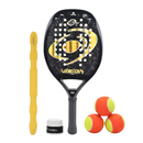 RAQUETE BEACH TENNIS VISION F-PRO 2026 CARBONO FORJADO PREMIUM + KIT UPGRADE