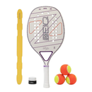 Raquete de Beach Tennis New Brave 12k Zeiq Rafa Miiller - 2026 + KIT UPGRADE