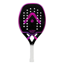 Raquete Beach Tennis Ultrapro 12K Preta e Rosa Alma Genius + KIT UPGRADE