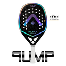 Raquete Beach Tennis Pump 18K Preta e Prata Alma Genius