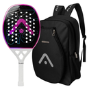 Raquete Beach Tennis Skagen 3K Branca e Rosa Alma Genius + MOCHILA ALMA OU KIT UPGRADE