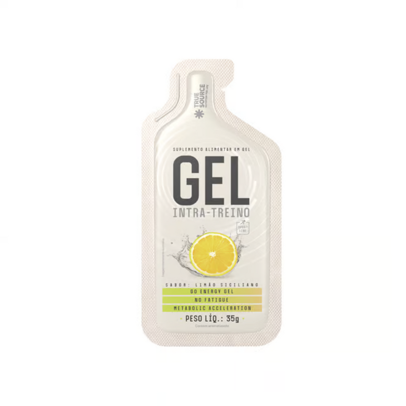 Display Gel Intra-treino Sport Line Limão Siciliano 35g True Source com 10 saches