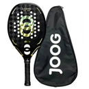 Raquete de Beach Tennis Joog Supreme 18K Pro Full Carbon EVA Soft Preto/Dourado + KIT UP