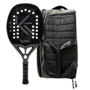 Raquete Beach Tennis Kona Gladiator Steel 2026 + Raqueteira Média Puffer Preto com Chumbo
