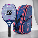 RAQUETE DE BEACH TENNIS ZEIQ PATY DIAS + RAQUETEIRA INSPIRE AZUL ROSA