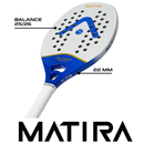 Raquete Beach Tennis Matira 1K Branca e Azul Alma Genius + KIT UPGRADE
