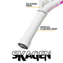Raquete Beach Tennis Skagen 3K Branca e Rosa Alma Genius + KIT UPGRADE