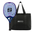 Raquete de Beach Tennis New Inspire Carbono Kevlar Zeiq + Bolsa ou Raqueteira Tranversal