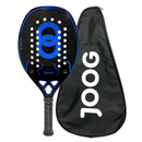 Raquete de Beach Tennis Joog Netuno 3K Pro Full Carbon EVA Pro Preto/Azul + Kit UP
