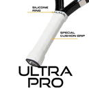 Raquete Beach Tennis Ultrapro 12K Preta Prata Alma Genius + KIT UP