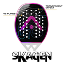 Raquete Beach Tennis Skagen 3K Branca e Rosa Alma Genius + KIT UPGRADE