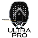 Raquete Beach Tennis Ultrapro 12K Preta Prata Alma Genius + KIT UP