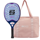 Raquete de Beach Tennis New Inspire Carbono Kevlar Zeiq + Bolsa ou Raqueteira Tranversal