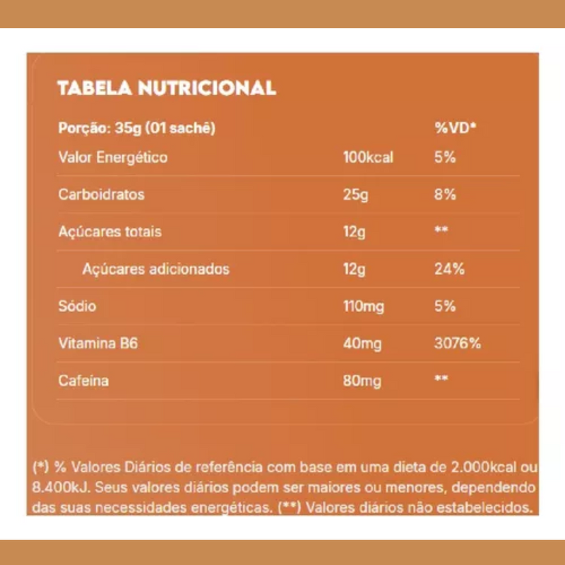Display Gel Intra-treino Sport Line Caramelo Salgado 35g True Source com 10 saches