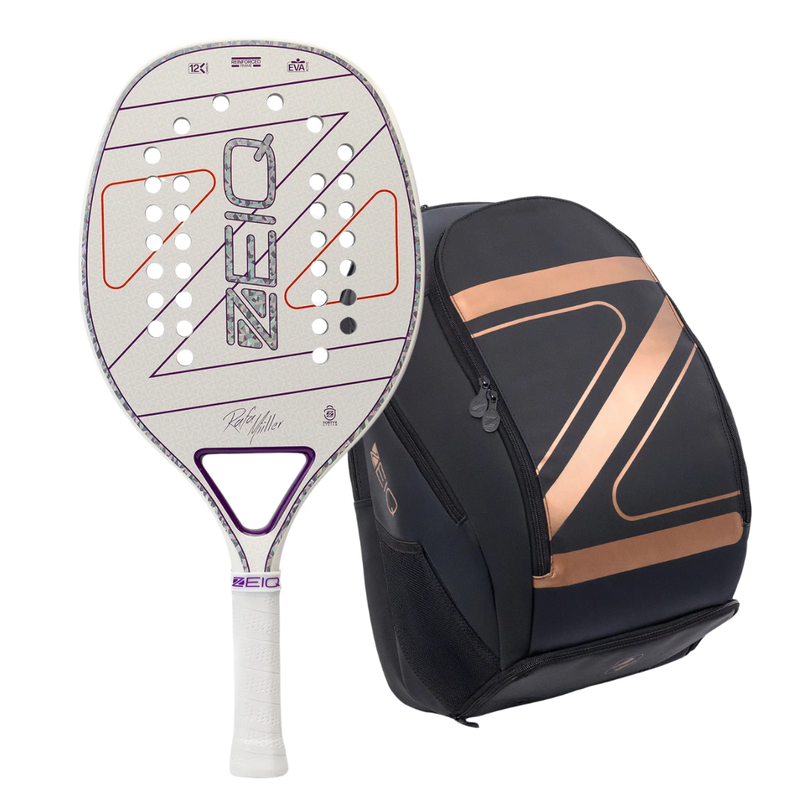 Raquete de Beach Tennis New Brave 12K Zeiq Rafa Miiller 2026+ Mochila
