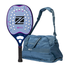 Raquete de Beach Tennis New Inspire Carbono Kevlar Zeiq + Bolsa ou Raqueteira Tranversal