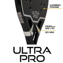 Raquete Beach Tennis Ultrapro 12K Preta Prata Alma Genius + KIT UP
