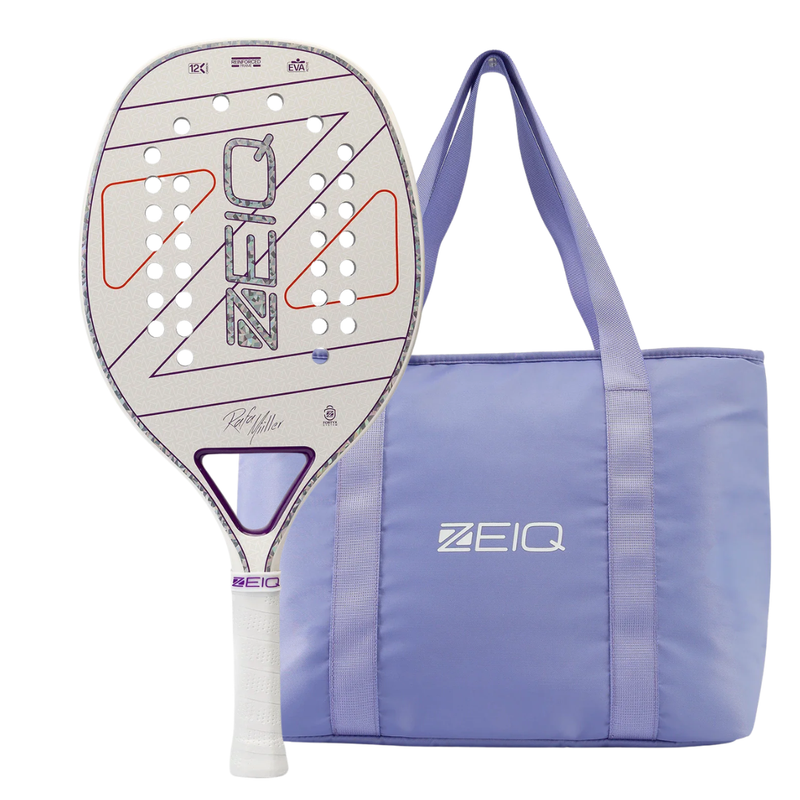 Raquete de Beach Tennis New Brave 12K Zeiq Rafa Miiller 2026+ Mochila