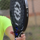 Raquete de Beach Tennis Joog Majestic KVL Pro Kevlar EVA Pro - Preto/Prata + KIT UP