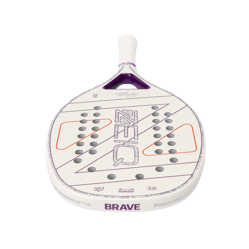 Raquete de Beach Tennis New Brave 12K Zeiq Rafa Miiller 2026+ Mochila