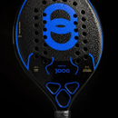 Raquete de Beach Tennis Joog Netuno 3K Pro Full Carbon EVA Pro Preto/Azul + Kit UP