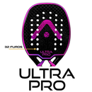 Raquete Beach Tennis Ultrapro 12K Preta e Rosa Alma Genius + KIT UPGRADE
