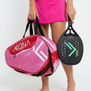 RAQUETE DE BEACH TENNIS KONA K-12 BLACK + RAQUETEIRA KONA VERMELHA
