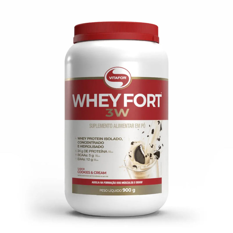 WHEY FORT® 3W: Whey Protein Isolado, Concentrado e Hidrolisado - VITAFOR