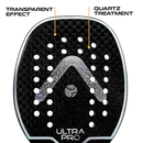 Raquete Beach Tennis Ultrapro 12K Preta Prata Alma Genius + KIT UP