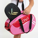 RAQUETE DE BEACH TENNIS KONA K-12 BLACK + RAQUETEIRA KONA VERMELHA