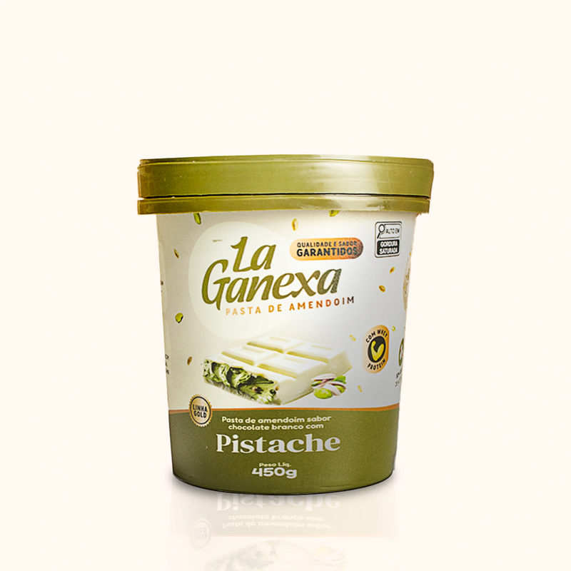 COMBO PASTA DE AMENDOIM LA GANEXA CHOCOLATE BRANCO/PISTACHE/LEITNHO + BOOL EXCUSIVO DE BRINDE