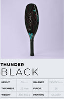 RAQUETE BEACH TENNIS KONA THUNDER BLACK + KIT