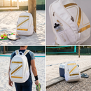 Mochila Pro Zeiq Branca e Dourada Linha 2026