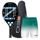 Raquete de Beach Tennis Light Leo Branco Zeiq 2025 – 3K +BERMUDA EXCLUSIVA UPGRADE MULTISPORTS