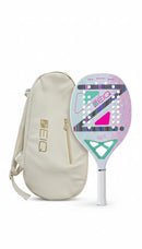 Raquete de Beach Tennis Advanced Julia Nogueira White Zeiq + Raqueteira Zeiq Hummel Off White