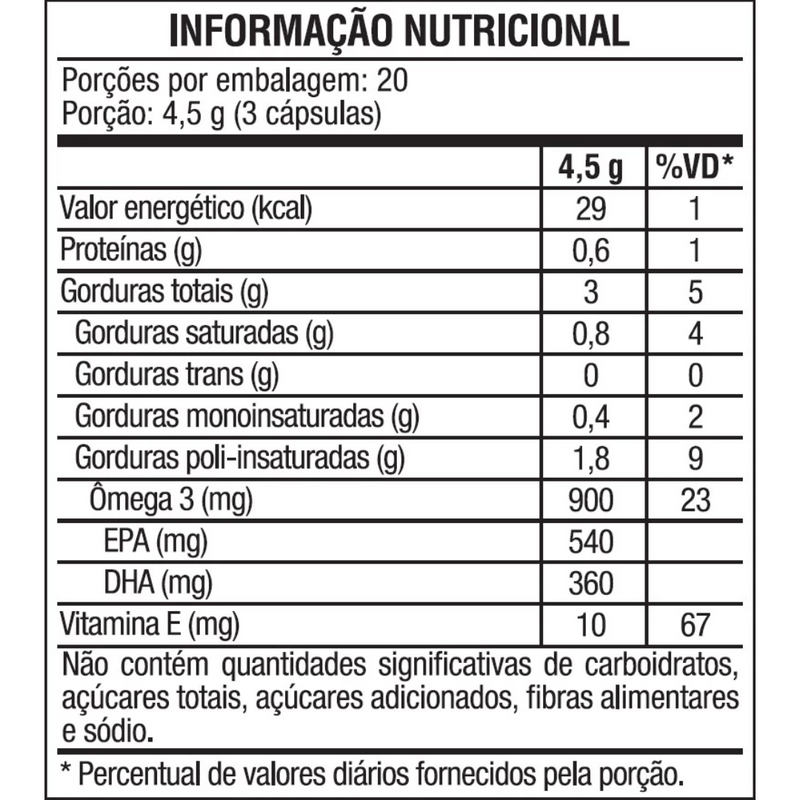 Omega 3 EPA DHA - 60 cap - Vitafor
