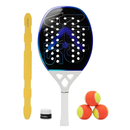 Raquete Beach Tennis Skagen 3K Branca e Azul Alma Genius
