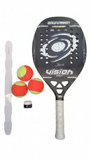 RAQUETE GOLD CARBON TITANIUM 2026 + PROTETOR + OVERGRIP + BOLAS