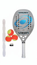 RAQUETE SUPERCARBON PRO 2026 + PROTETOR + OVERGRIP + BOLAS