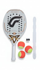 RAQUETE BEACH TENNIS HUSKY FOBEL 2026 + Protetor + Overgrip + 3 Bolas