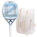 Raquete de Beach Tennis New Light Leo Branco Zeiq 2026 Com Tratamento Incluso + KIT UPGRADE OU RAQUETEIRA HUMMEL