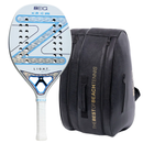 Raquete de Beach Tennis New Light Leo Branco Zeiq 2026 Com Tratamento Incluso + KIT UPGRADE OU RAQUETEIRA HUMMEL