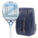 Raquete de Beach Tennis New Light Leo Branco Zeiq 2026 Com Tratamento Incluso + KIT UPGRADE OU RAQUETEIRA HUMMEL