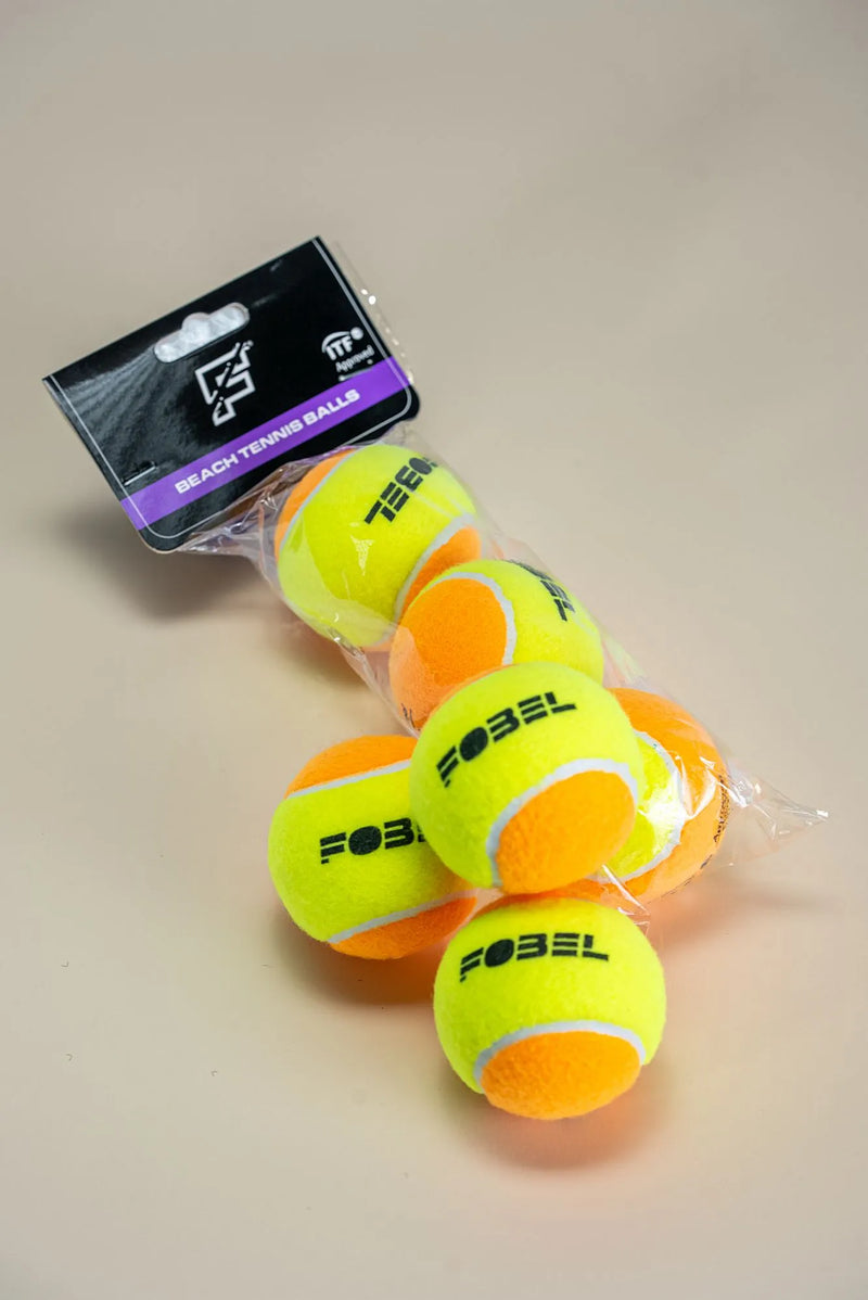 Bola Beach Tennis Fobel (Kit com 3 Unidades)