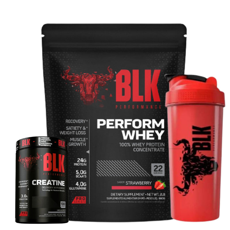 Whey Protein Refil Perform Whey (880g) + Creatine 300g  BLK PERFORMANCE (Coqueteleira inclusa)
