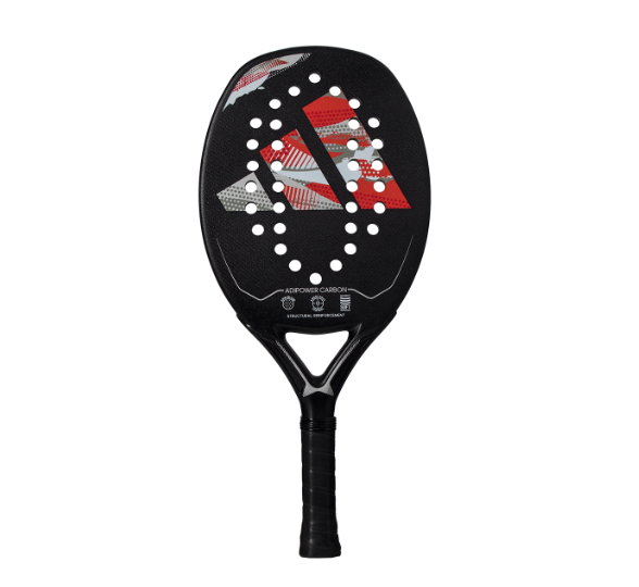 Raquete ADIDAS Adipower Carbon H34 Preta e Vermelha - modelo 2024