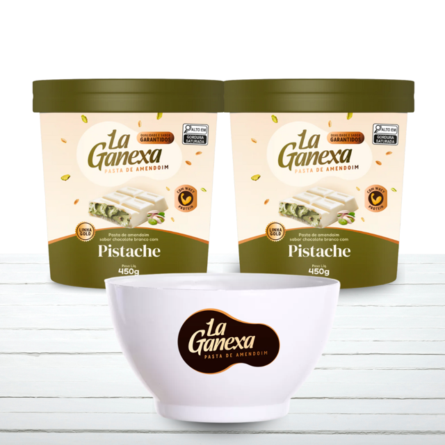 COMBO PASTA DE AMENDOIM LA GANEXA SABOR PISTACHE + BOOL EXCLUSIVO